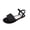 A Black, variant on Womens Sandals Summer Casual Closed Sandals Women Fashion Women Casual Round Head Comfy Sandals Beach Casual Shoes Brown 36