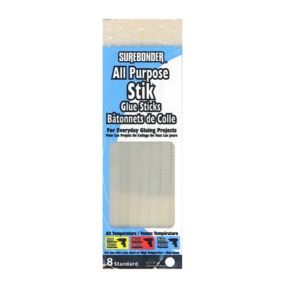 All Purpose Stik Glue Sticks 10 in. x .44 in., pack of 8 (pack of 6)