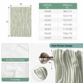 thumbnail image 6 of Green Waves Stripes Balloon Curtains 63 Inch Length for Living Room/Bedroom, Vintage Minimalist Lines Texture Rod Pocket Privacy Door Curtains Decorative Tie Up Shade for Window 52"x63", 6 of 8