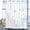 6Blue, variant on Ikfashoni Hookless Shower Curtain with Snap in Liner, White Boho Floral Waterproof Fabric Mesh Window Bath Curtain, 71"X74"