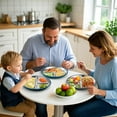thumbnail image 3 of Gofinoday Stainless Steel Baby Plates with Suction | 9” Divided Toddler Dish, 2-in-1 Anti-Slip Silicone Sleeves | Microwave & Dishwasher Safe, 3 of 8