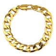 thumbnail image 3 of 10mm gold Thick Gold Chain Men's Bracelet Link Gold Chain Bracelet, 3 of 4