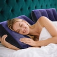 thumbnail image 4 of Inflatable Wedge Pillow with Pump for Comfort and Support, Portable Travel Cushion for Home and Office Use, Navy Blue, 4 of 5