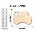 thumbnail image 2 of Unfinished Wood Valentine Truck Silhouette - Craft- up to 46" DIY 36" / 1/2", 2 of 3