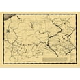 thumbnail image 2 of Johnson 32x24 Black Ornate Wood Framed with Double Matting Museum Art Print Titled - Pennsylvania - Johnson 1791, 2 of 4
