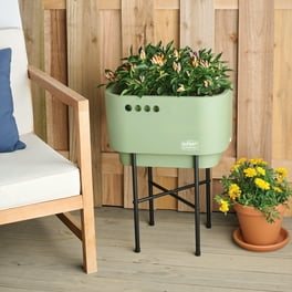 Suncast 5.5 in. H X 46 in. W X 46 in. D Resin Elevated Garden Bed Kit Brown