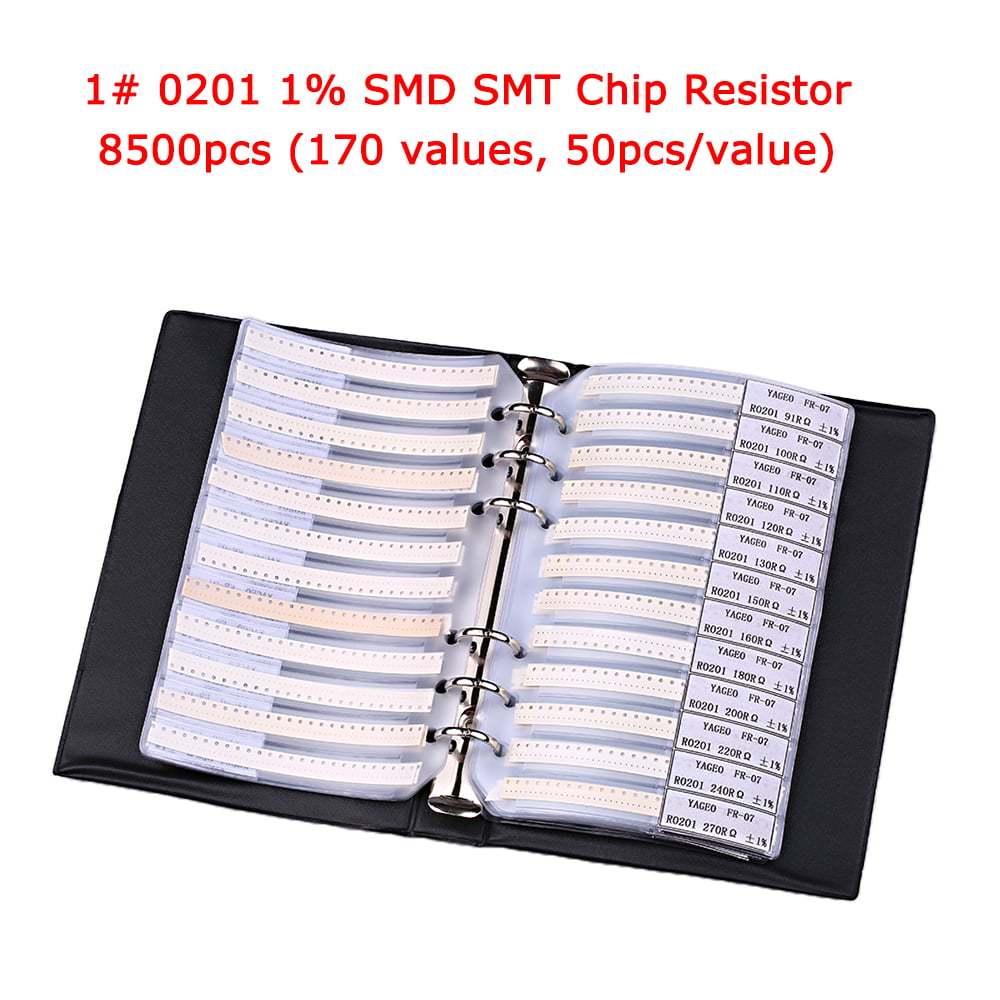 0201/0402/0603/0805/1206 SMD/SMT Resistors Sample Book Components Assorted KIT 
