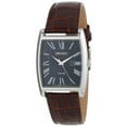 thumbnail image 1 of Seiko Men's SUT889 Dress Solar Black Dial Brown Leather Strap Tonneau Watch, 1 of 1