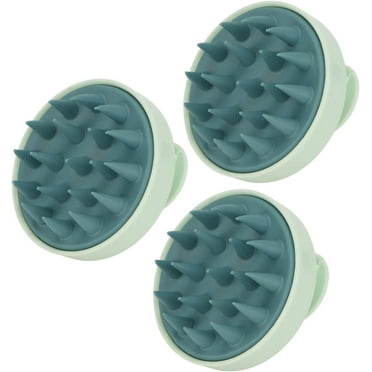 Hair Shampoo Brush, Pack of 3 Silicone Scalp Massager Shampoo Brush, Scalp Washer with Soft Silicone Bristles, Waterproof Hair Shampoo Brush for Removing Dandruff for Men and