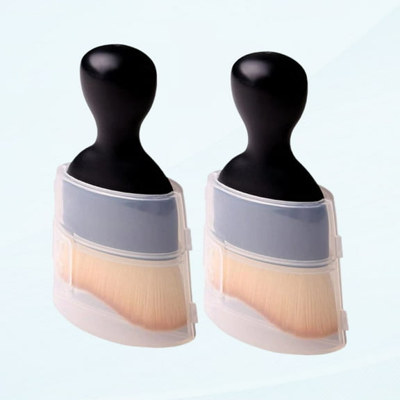 2 Pack Car Interior Cleaning Tool Brush with Cover, Car Interior Brush Soft Bristle Detail Dusting Brush Curved Gap Detailing Brush for Car Dashboard, Screen, Anti-Scratch Cleaning Brush.