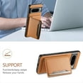 thumbnail image 5 of Dteck for Google Pixel 7A Case with Card Holder,Detachable Wallet for Pixel 7A Magnetic Case for Women Men, Durable Kickstand Shockproof Case for Google Pixel 7A,Khaki, 5 of 5