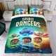 thumbnail image 4 of Guardianes del Espíritu Conjunto de sábanas temático, trío de piezas, cómodo y amigable con la piel, diseño único, regalo de decoración para el hogar para familiares, amigos y fans,140cm *210cm, 4 of 6