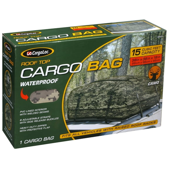CargoLoc 15 ft Rooftop Cargo Bag, Digi-Camo, Exterior Automotive Accessories