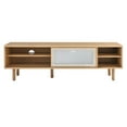 thumbnail image 5 of Media TV Stand Console Table, Brown Oak, Wood, Metal, Industrial Living Room Lounge Cafe Lobby Hospitality Restaurant, Modern Contemporary HB34575, 5 of 10