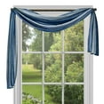 thumbnail image 6 of Designer Home Modern Blue Striped Ombre Rod Pocket Light Filtering Valances, 50" x 63", 6 of 6