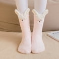 thumbnail image 4 of Luxalzxs Coral Fleece Floor Socks Winter Cute Animal Ear Fuzzy Socks Home Slipper Socks Indoor Warm Sleeping Socks for Women Girls, 4 of 5