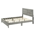thumbnail image 3 of Contemporary 4pc King Size Platform Bedroom Set Gray Finish Bed Dresser Mirror Nightstand Wooden Bedroom Furniture, 3 of 6