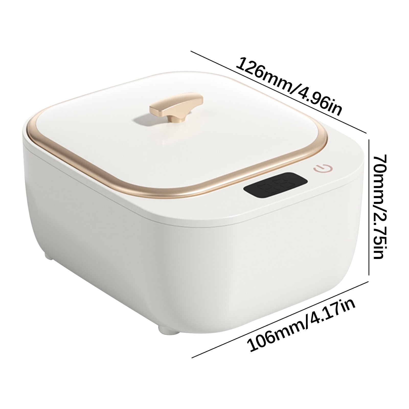 Usbinx Life Automatic Ultrasonic Braces and Denture Cleaner 3 Speed Timer Portable Mini Cleaner for Retainers Jewelry Watches Makeup Brushes Travel Friendly USB Compact
