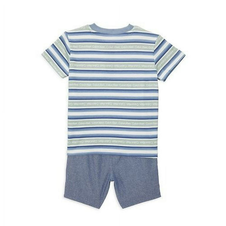 Calvin Klein US Baby Set, Shorts 2-Piece Striped 12M Tee ASSORTED Boy\'s 