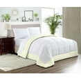 thumbnail image 1 of Oversized Queen Comforter Dual Tone Ivory Luxurious Collection Microfiber Fill Duvet Insert Box Stiched Quilted Fluffy Soft All Season Comforter with Pillowcases & Premium Piping, 1 of 7