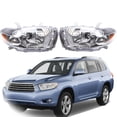 thumbnail image 4 of SEBLAFF TO2502176 TO2503176 Clear Lens Chrome Halogen Headlight Assembly Replacement for 2008 2009 2010 Highlander Driver & Passenger Side, 4 of 5