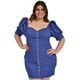 thumbnail image 1 of Vestido mini de mezclilla L'ATISTE Talla Extra 51827 azul 40, 1 of 6
