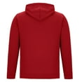 thumbnail image 3 of Men's Zip Up Hoodie Stylish Solid Color Fleece Hooded Cardigan Loose Casual Sports Zipper Hoodie Coat Red S, 3 of 5