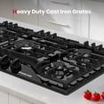 thumbnail image 2 of Gasland Chef 36 in. NG/LPG Convertible Gas Cooktop in Porcelain Enamel with 5-Burners, 2 of 9
