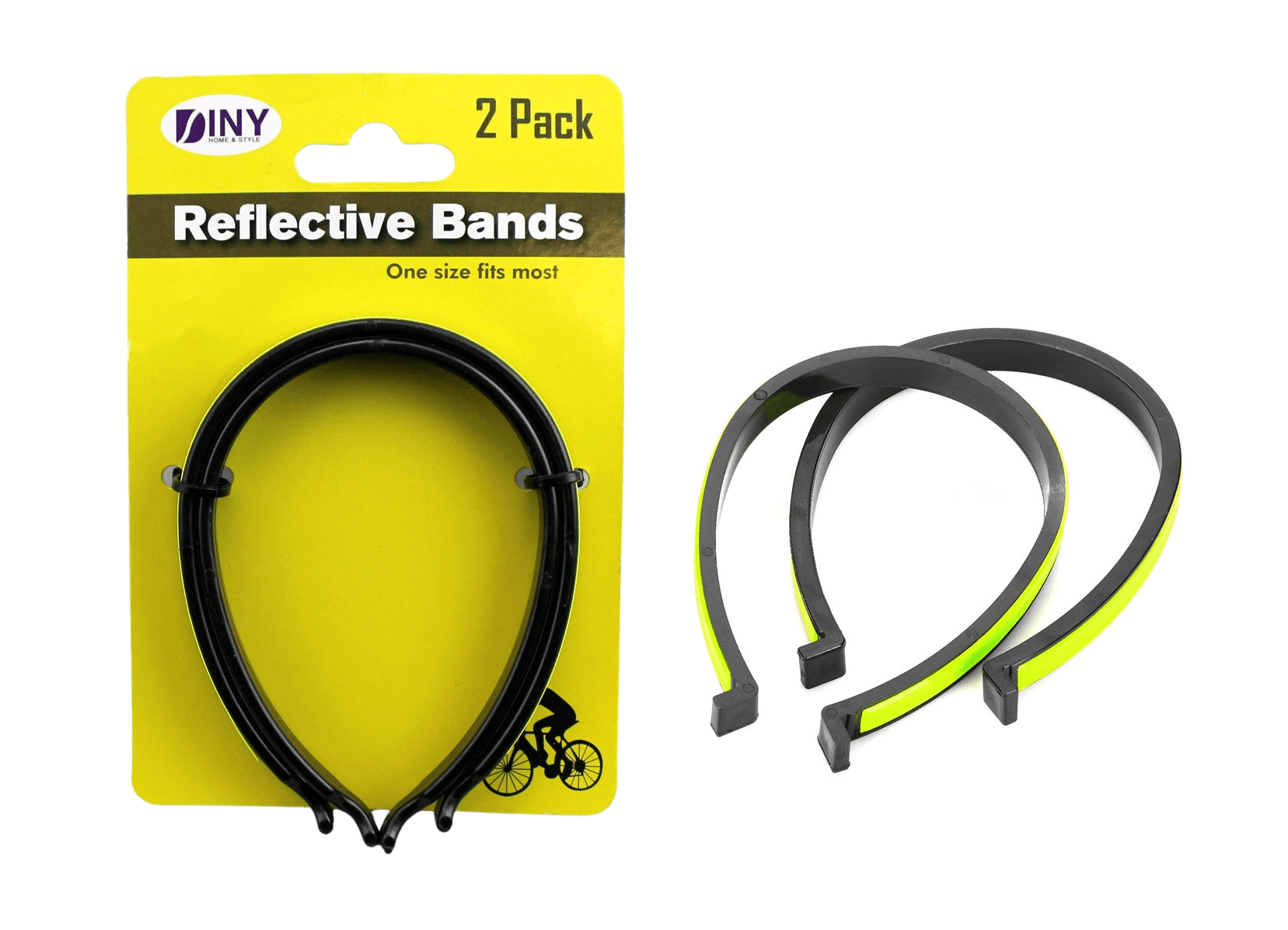 Lot Of 2 B2 2Pk AWSB18 Athletic Works Reflective Slap Bands Ankle Or Wrist 
