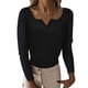 thumbnail image 1 of Puntoco Suéter De Mujer Con Cuello En V Botón De Manga Larga Suéter De Punto Camisa De Fondo Tops Blusa Liquidación De Navidad Puntoco Puntoco-3739, 1 of 7