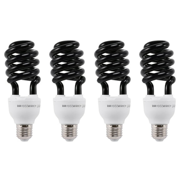 4X E27 40W UV Ultraviolet Fluorescent Blacklight CFL Light Bulb Lamp 220V Shape:Spiral Wattage Voltage:40W 220V