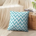thumbnail image 4 of LALILO Throw Pillow Covers Wavy Lines White Backdrop Blue Card Circle Color Colorful Confetti Cute Fashion Fun Set of 2 Square 18 x 18 Inch Pillowcase, 4 of 5
