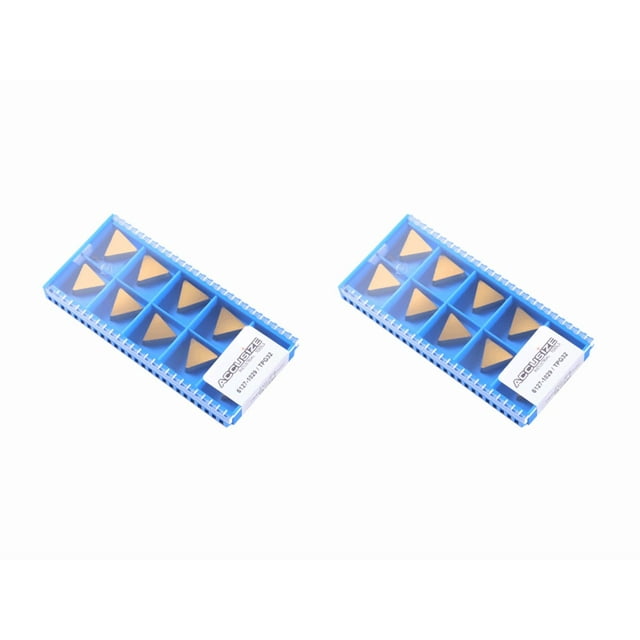 Accusize 20 Pcs Inserts en Forme de "T" Enduits d'Étain TPG32, 2127-1029x20