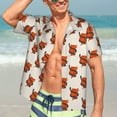 thumbnail image 3 of Fotbe Snake Around Heart Hawaiian Shirt for Men Unisex Summer Beach Casual Short Sleeve Cotton Linen Button Down Shirts-3X-Large, 3 of 5