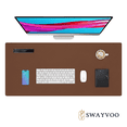 thumbnail image 4 of Swayvoo Desk Pad Protector, 31.5" × 15.7" PU Leather Mouse Pad, Office Desk Mat, Non-Slip Desk Blotter, Waterproof Laptop Writing Pad for Office, Home & Gaming, 4 of 7