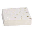 thumbnail image 4 of Gold Heart Cocktail Napkins (50 Pack) 5 X 5 Inches, Gold Foil, 4 of 7