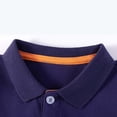 thumbnail image 4 of Girls Boys Collared Long Sleeve Tee Top Button Placket Breathable Cotton Pullover Regular Fit Shirt for Kids School Casual Daily Outfits 4-5Y, 4 of 8