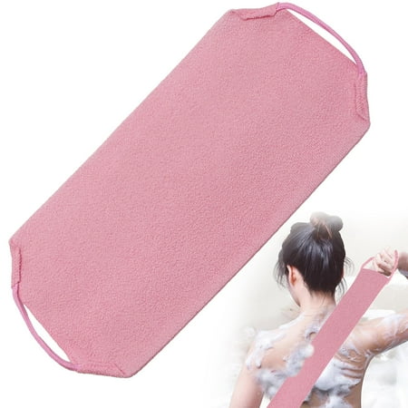 Bathroom Accessories Non-Slip Personal Care Body Scrubber Nylon Towel Shower Back Washer Exfoliating Washcloth Rear Scrub Stretchable Pull Strap Wash Cloth Scrub Washcloth