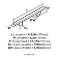 thumbnail image 3 of Amerock Sleek Satin Nickel (96mm) Centers Pull, 3 of 5