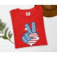 thumbnail image 2 of Moonlight Apparel 4th of July Multicolor Graphic T-Shirt Patriotic Peace Sign Shirt for Women & Men USA Flag Tee for Independence Day Summer BBQs Memorial Day Veterans Day., 2 of 6
