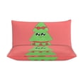 thumbnail image 3 of 3 Pcs Soft Bedding Set, Includes 1 Duvet Cover with Zipper And 2 Pillow Shams,Cute Christmas Tree Cartoon Queen(90"×90"), 3 of 8