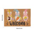 thumbnail image 3 of Qocolhg Happy Easter Eggs Entrance Door Mat, Spring Bunny Ears Low Profile Tradition Decor Welcome Mat, Non-Slip Carpet Rugs Floor Mat Decorative for Home/Bathroom/Kitchen/Indoor, 36x24 inch, 3 of 6