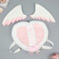 thumbnail image 4 of 2000s Angel Wing Shoulders Bag with Adjustable Strap for Women Detachable Angel Wing Heart Shape Backpack for Anime Party Pink, 4 of 4