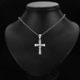 thumbnail image 2 of 14K White Gold Cubic Zirconia Religious Cross Charm Pendant for Necklace Chain | Jewelry Gift for Men Women | 23 x 17 MM | 1.9 grams, 2 of 4