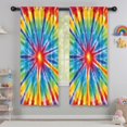 thumbnail image 5 of Blackout Kids Curtains,Colorful Rainbow Tie Dye Spiral Pattern Childrens Insulated Curtains Set Of 2,Bedroom Essentials,Toddler Room Decor 42"x63", 5 of 5