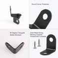 thumbnail image 5 of 16 x 16mm Angle Bracket Metal Black L Shaped Angle Brackets Corner Braces Support with Screws, 18pcs, 5 of 7