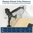 thumbnail image 6 of PUTORSEN Dual Monitor Mount for 17 to 40 inches, Holds up to 26.4 lbs, Monitor Desk Arms for 2 Monitors Vertical/Parallel Placement, with Clamp/Grommet Base, 6 of 7