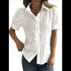 thumbnail image 1 of Blusa de Corta con Cuello Abotonado para Mujer, con Bordado de Ojales L, 1 of 8