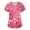 24#Hot Pink, variant on Nurse Valentines Day Shirt Women Printed Scrub Plus Size T Tee
