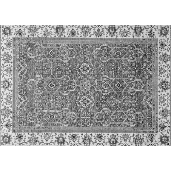 Ahgly Company Indoor Rectangle Abstract Gray Modern Area Rugs, 5' x 7'